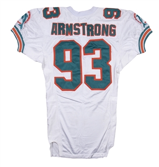 1996 Trace Armstrong Game Used Miami Dolphins Road Jersey 